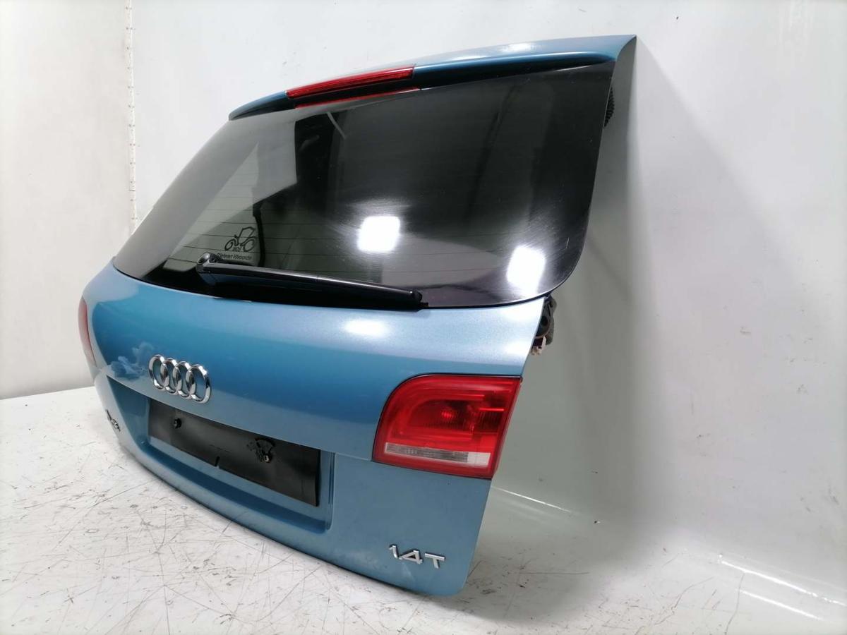 Audi A3 8P original Heckklappe mit Heckscheibe LX5T Eisvogelblau 5-T&uuml;rer Sportback Bj.2010